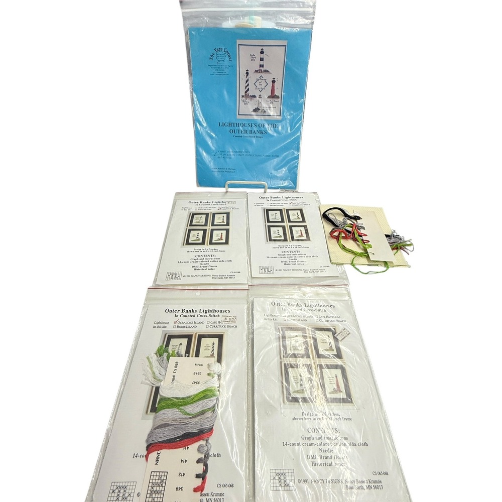 Nancy Designs Outer Banks Lighthouses Counted Cross Stitch Kit Yarn Corner Lot 5